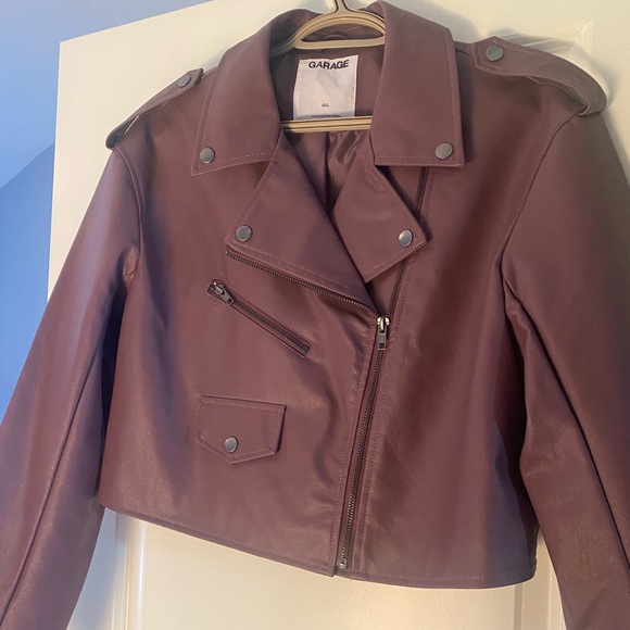 Cropped pleather jacket - Picture 1 of 2